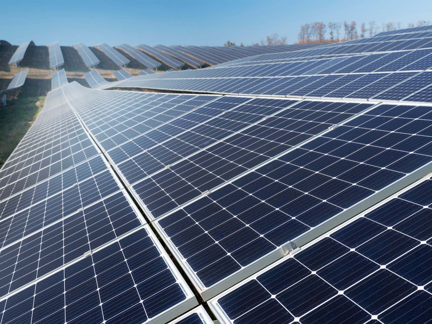 Solar panels installed on roof